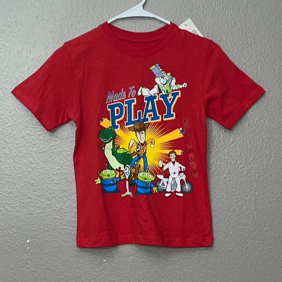 Disney Pixar Toy Story 4 Made to Play boys Red Graphic tee Size 7 NWT - Picture 1 of 5